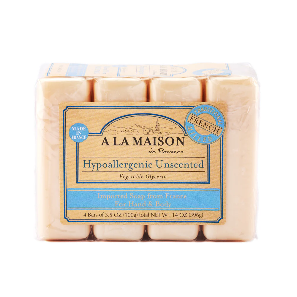 A La Maison Hypoallergenic Unscented Bar Soap 400g