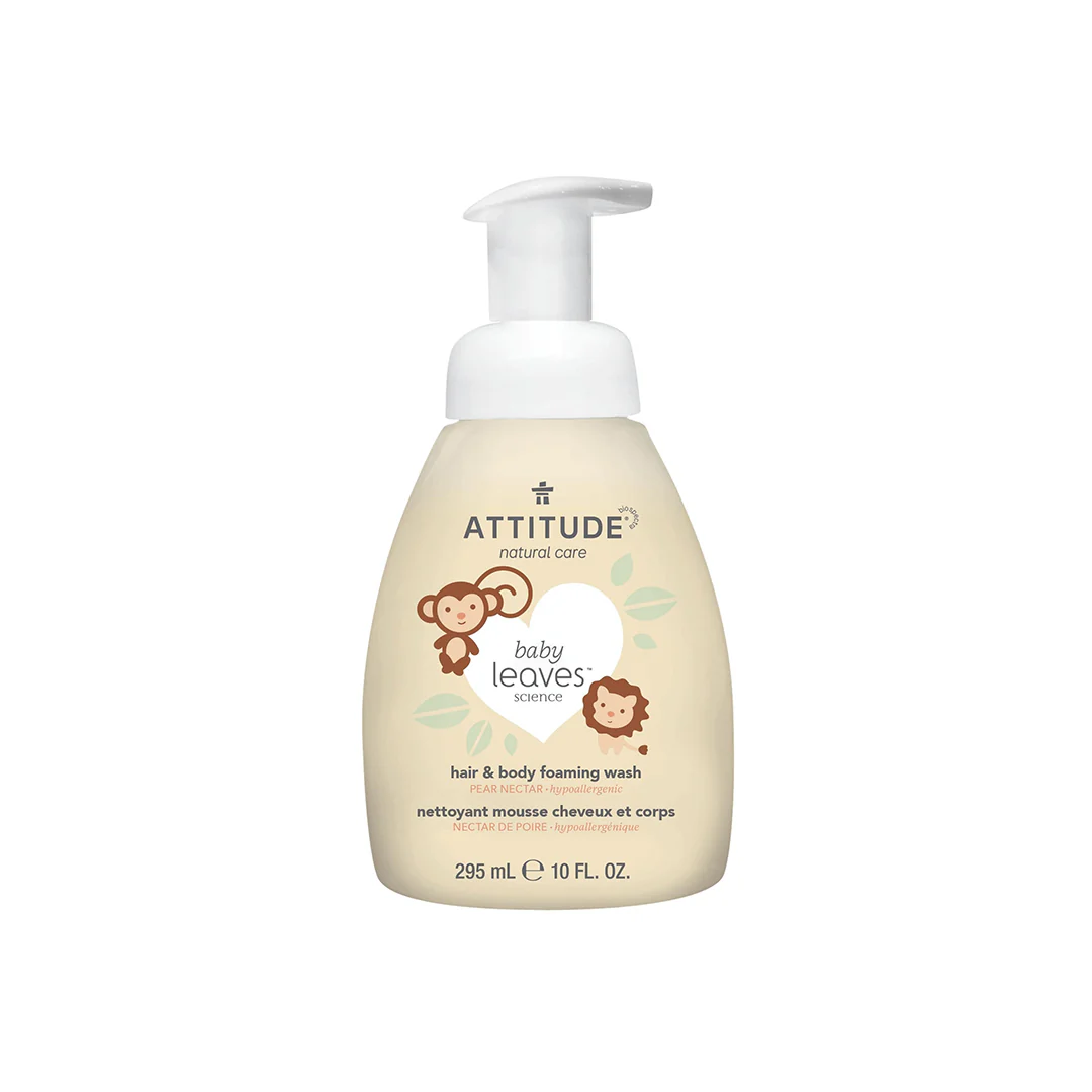 Attitude Baby Leaves 2 in 1 Hair and Body Foaming Wash Pear Nectar 295ml - Image 2