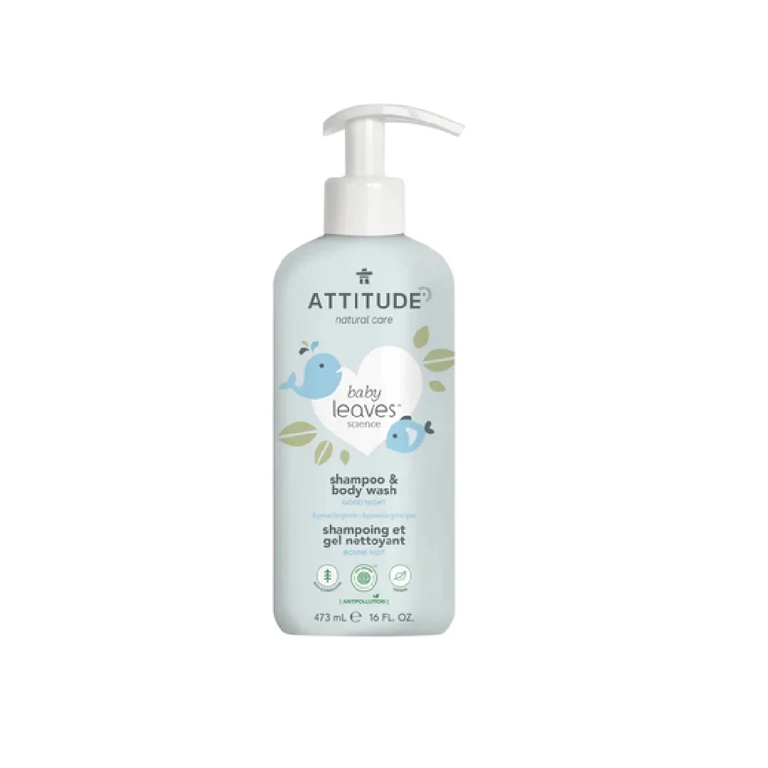 Attitude Baby Leaves 2-in-1 Shampoo & Body Wash Good Night 473ml - Image 2