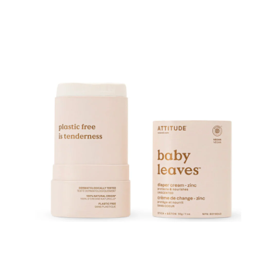 Attitude Baby Leaves Diaper Cream Zinc Stick Unscented 30g - Image 2