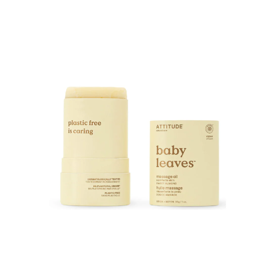 Attitude Baby Leaves Massage Oil Stick Sweet Almond 30g - Image 2