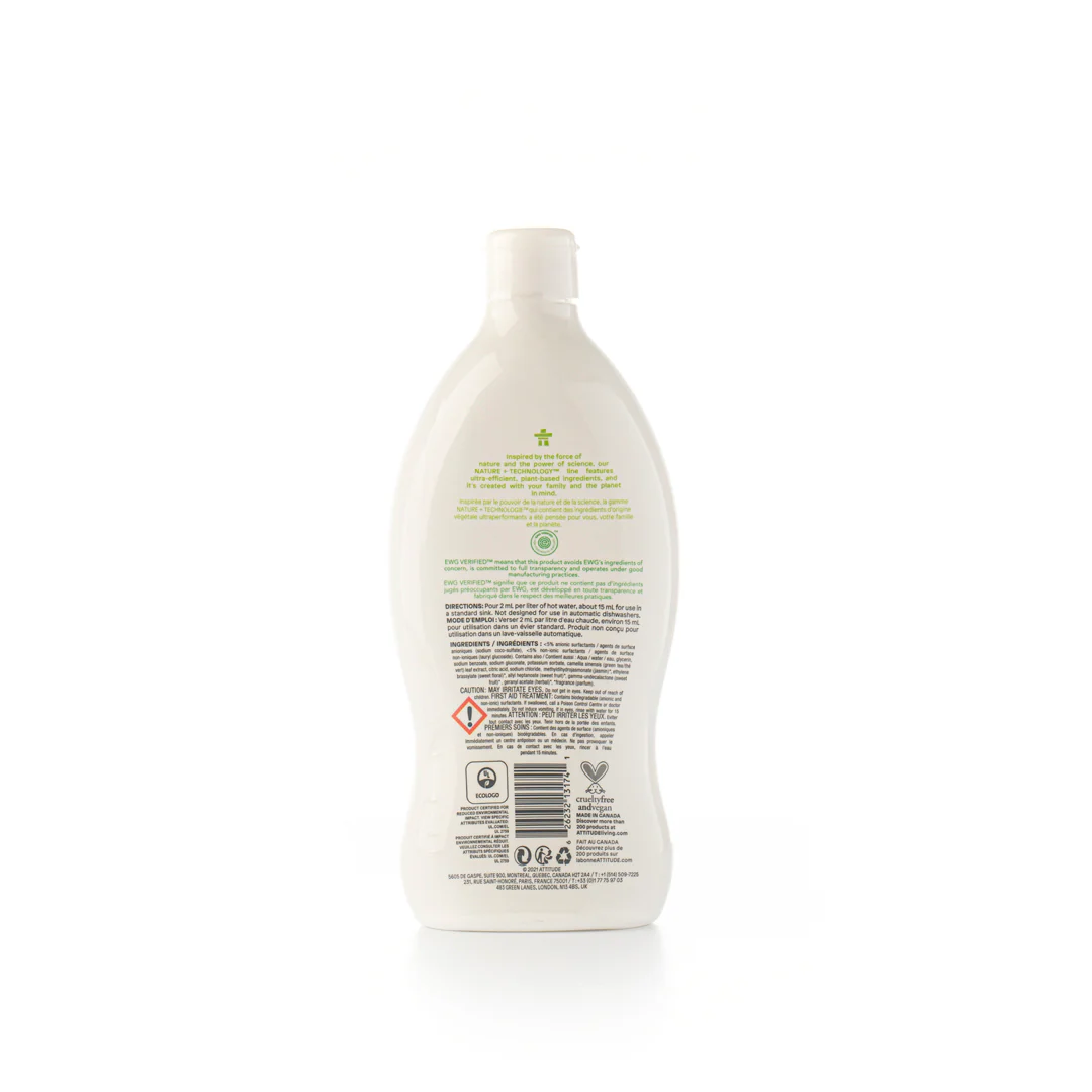 Attitude Dishwashing Liquid Green Apple & Basil 700ml - Image 3