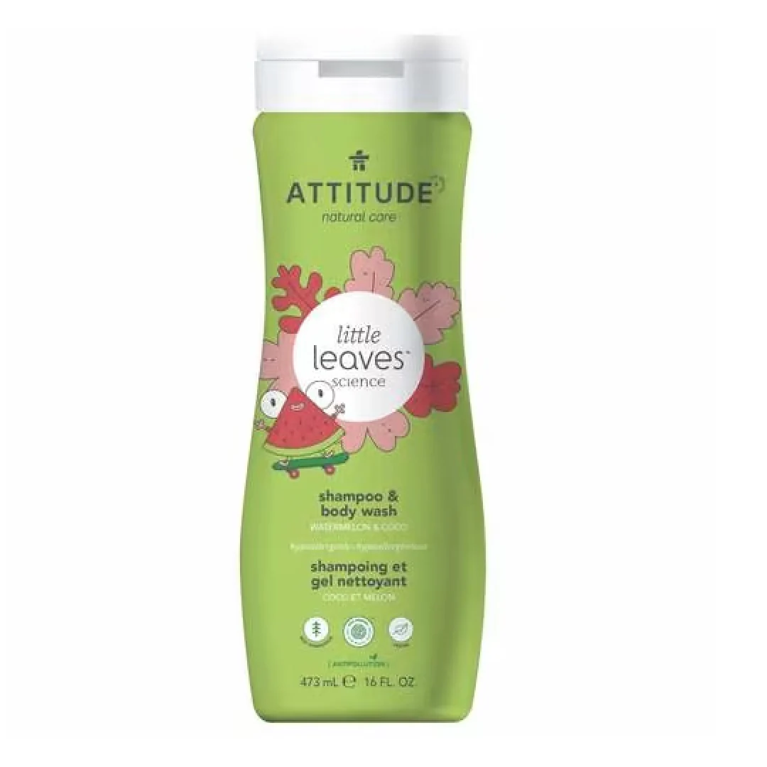 Attitude Little Leaves 2-in-1 Shampoo & Body Wash Watermelon & Coco 473ml - Image 2