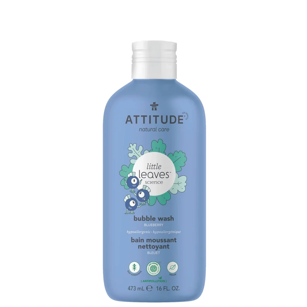 Attitude Little Leaves Bubble Wash Blueberry 473ml - Image 2