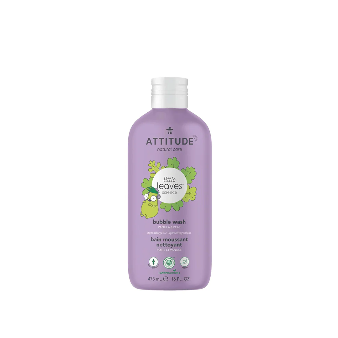 Attitude Little Leaves Bubble Wash Vanilla and Pear 473ml - Image 2