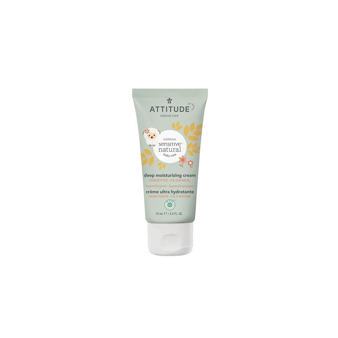 Attitude Sensitive Natural Baby Care Deep Moisturizing Cream Unscented with 2% Oatmeal 200ml - Image 2