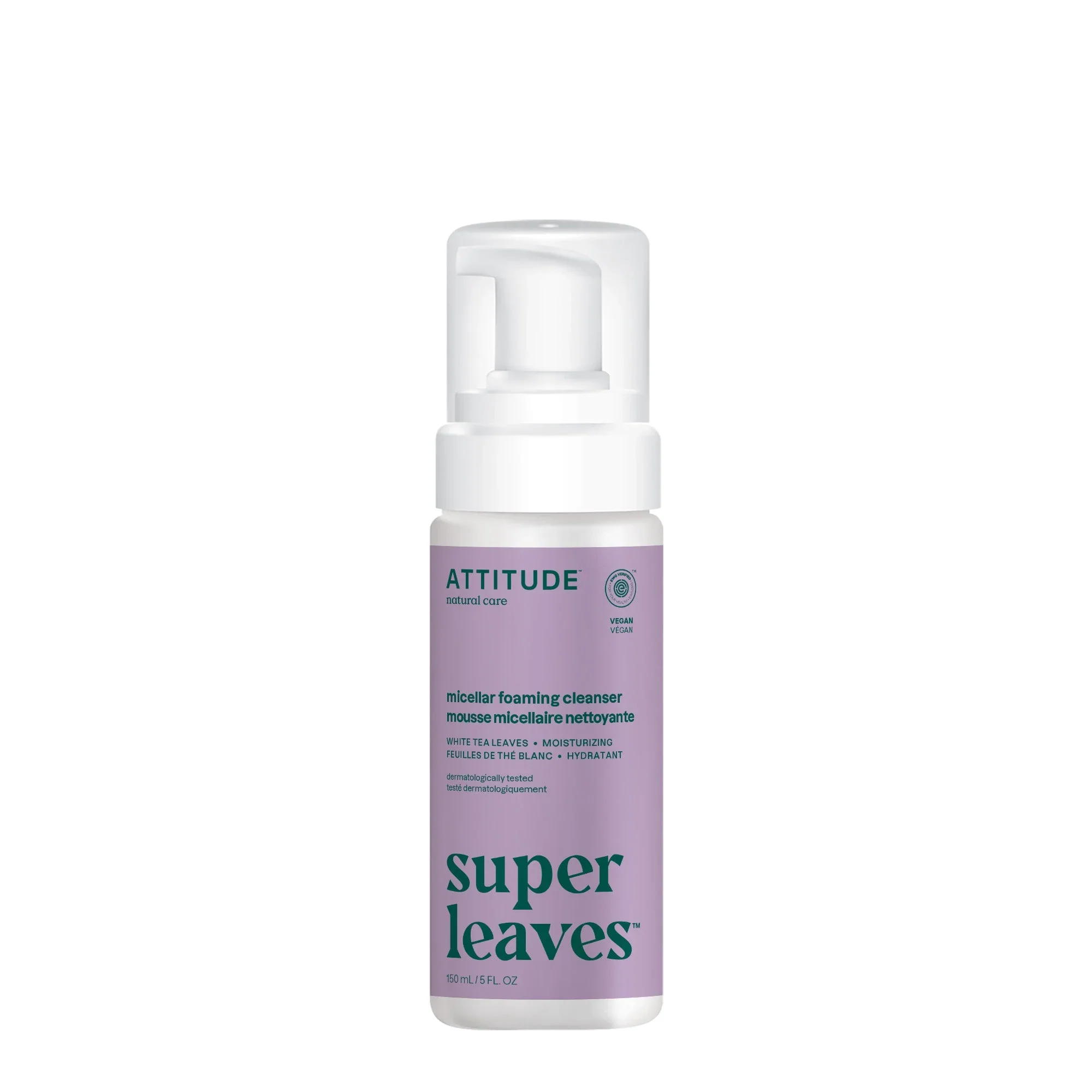 Attitude Super Leaves Micellar Foaming Cleanser White Tea Leaves 150ml