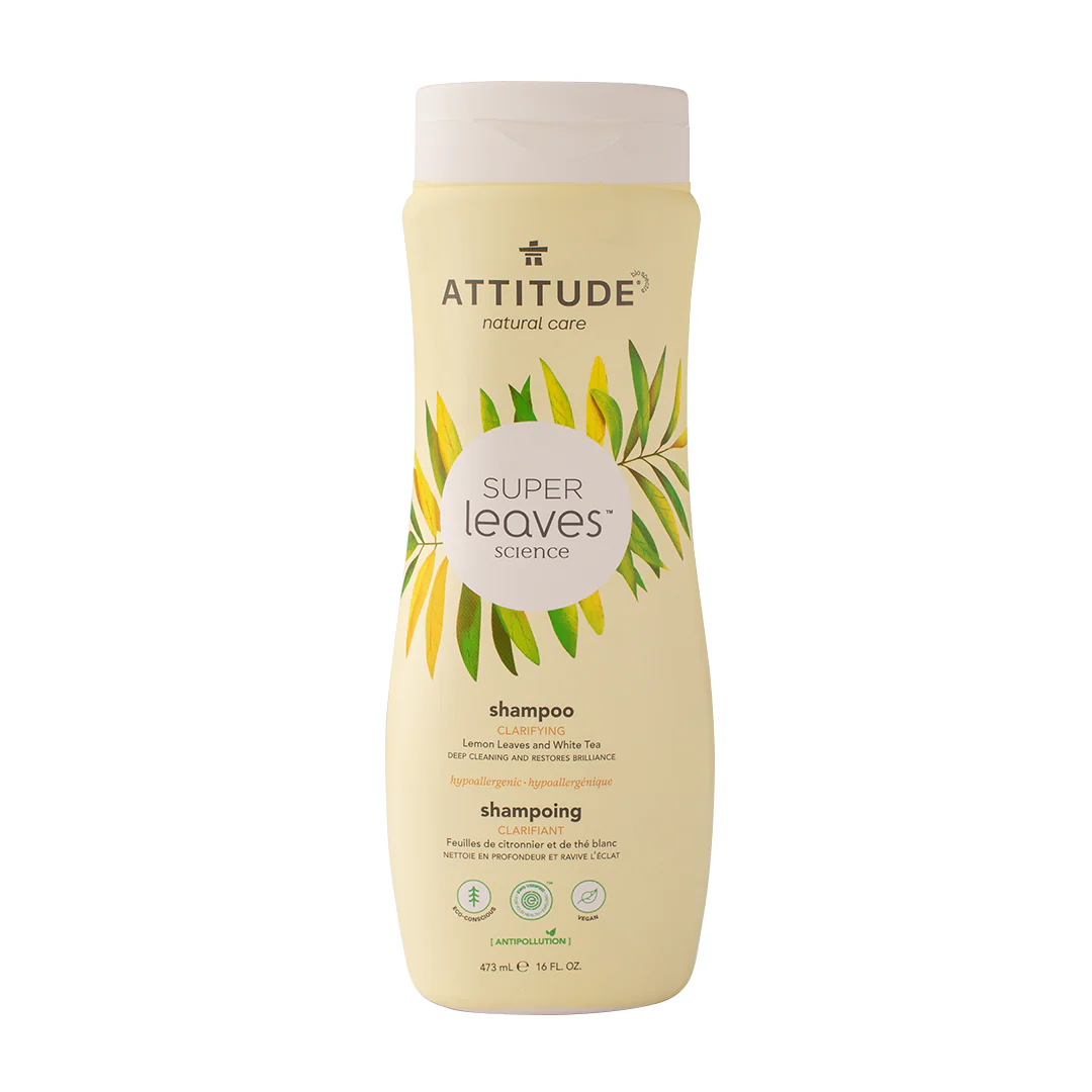 Attitude Super Leaves Shampoo Clarifying Lemon Leaves & White Tea 473ml - Image 2