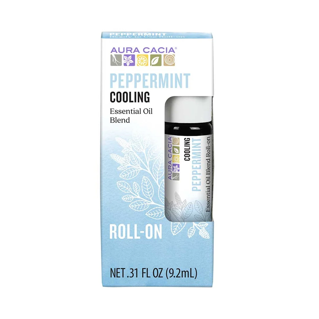 Aura Cacia Peppermint Essential Oil Blend Roll-on 9.2ml