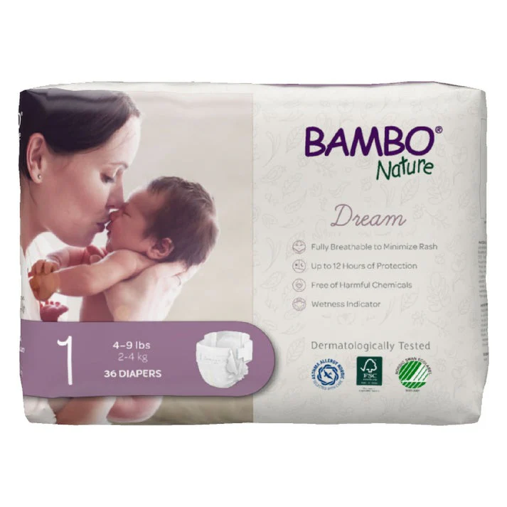 Bambo Nature Dream Diapers Size 1 2-4kg 36ct
