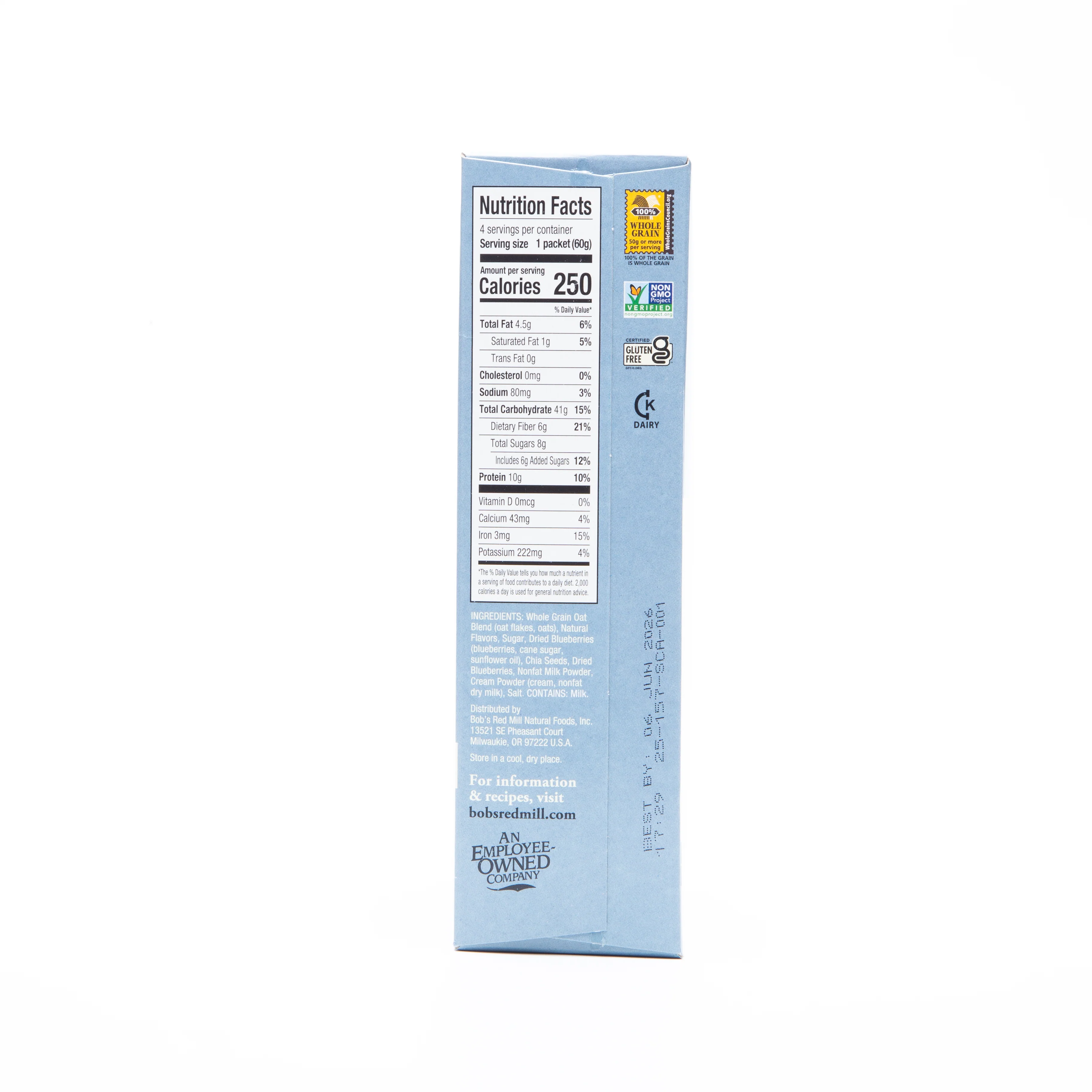 Bob's Red Mill Blueberries and Cream Overnight Protein Oats 4 - 60g - Image 6