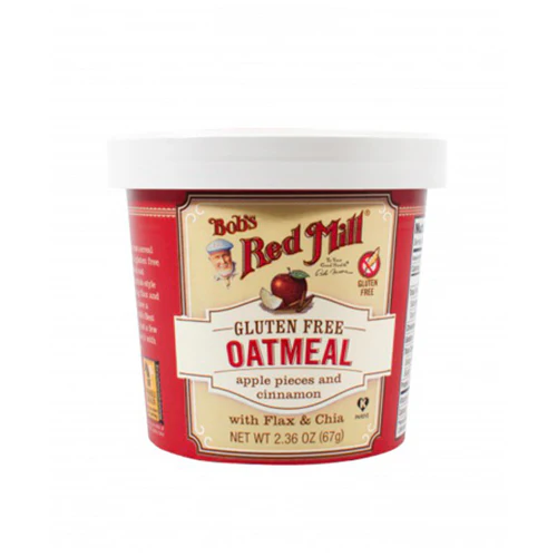 Bob's Red Mill Gluten-Free Apple and Cinnamon Oatmeal Cup with Flax and Chia 67g