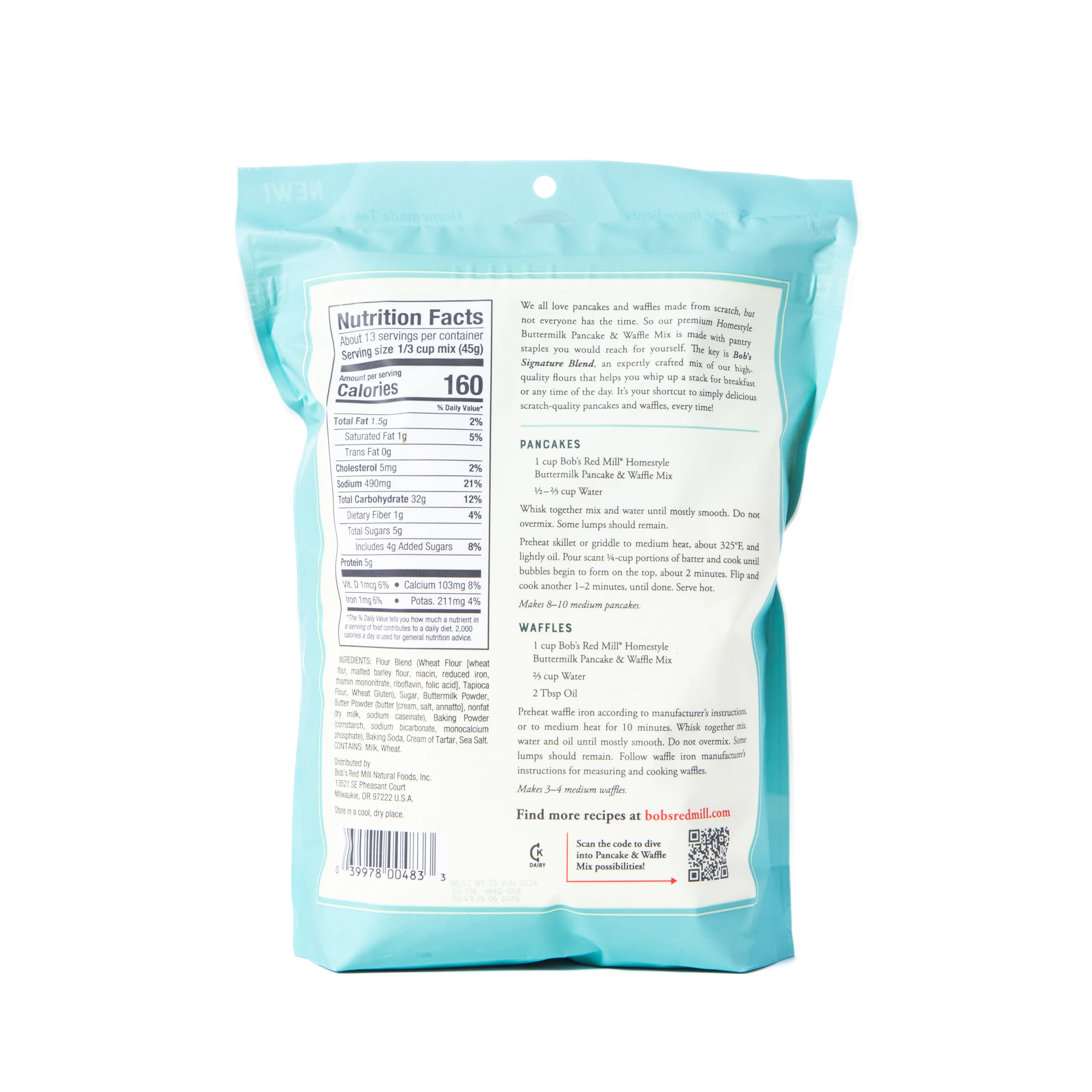Bob's Red Mill Homestyle Buttermilk Pancake and Waffle Mix 567g - Image 3