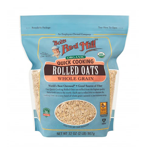 Bob's Red Mill Organic Quick Cooking Rolled Oats 907g