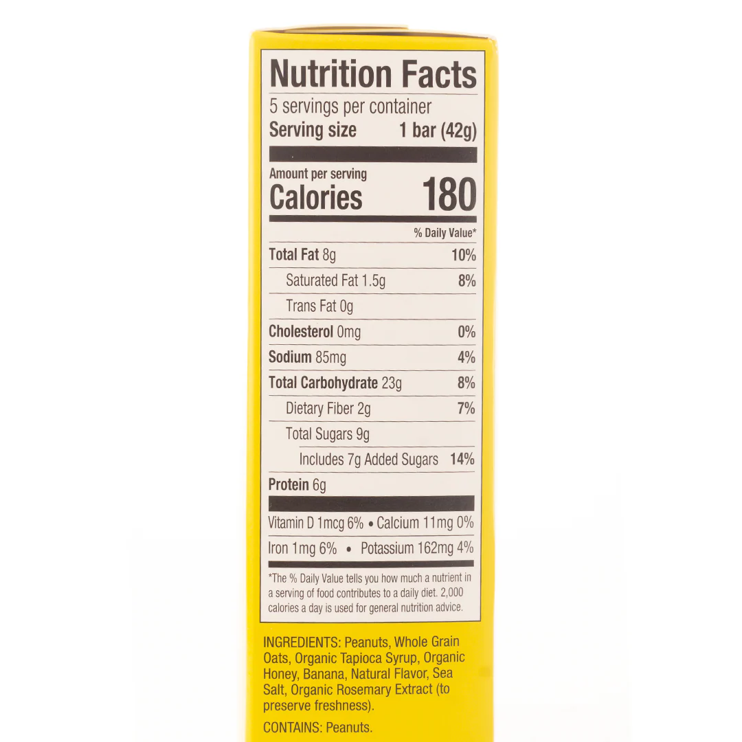 Bob's Red Mill Peanut Butter Banana & Oats Bob's Bar 5 - 42g Bars - Image 2