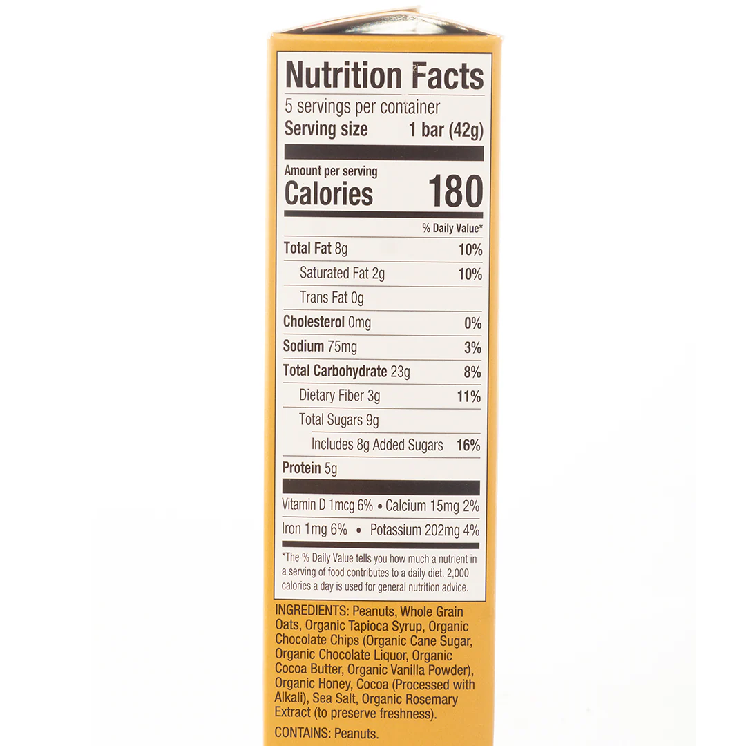 Bob's Red Mill Peanut Butter Chocolate & Oats Bob's Bar 5 - 42g Bars - Image 2