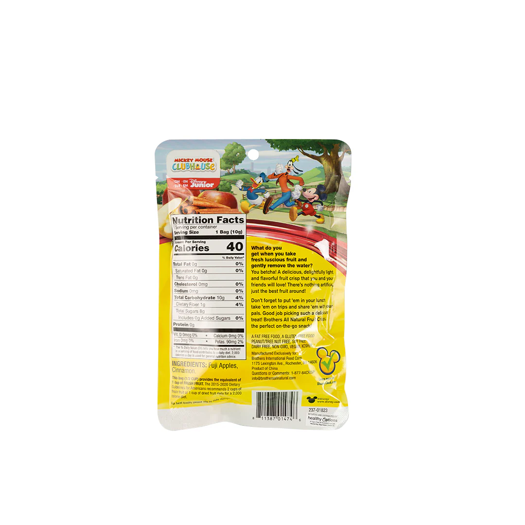 Brothers All Natural Disney Freeze Dried Fuji Apple and Cinnamon Fruit Crisps 10g - Image 2