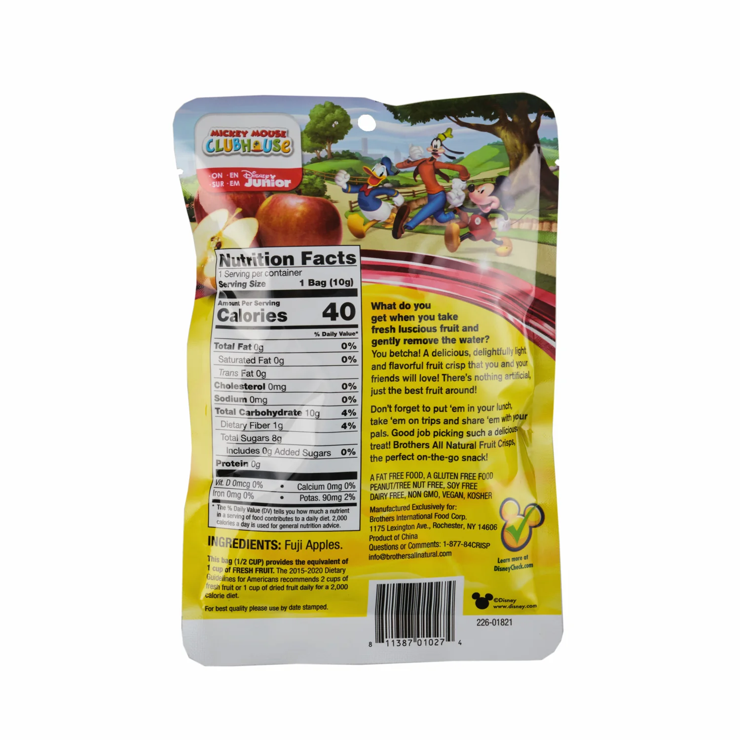 Brothers All Natural Fuji Apple Fruit Crisps 10g - Image 2