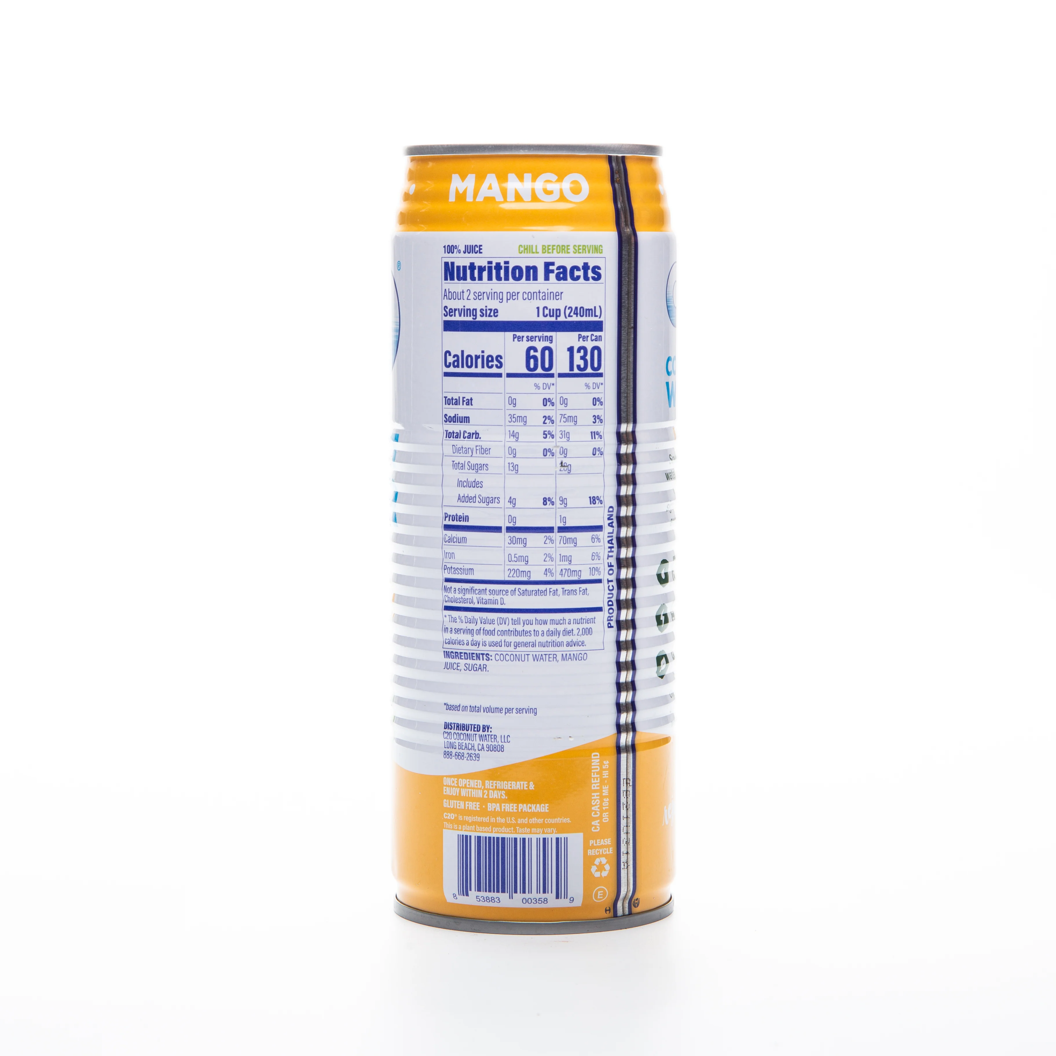 C2O Coconut Water with Mango 520ml - Image 3