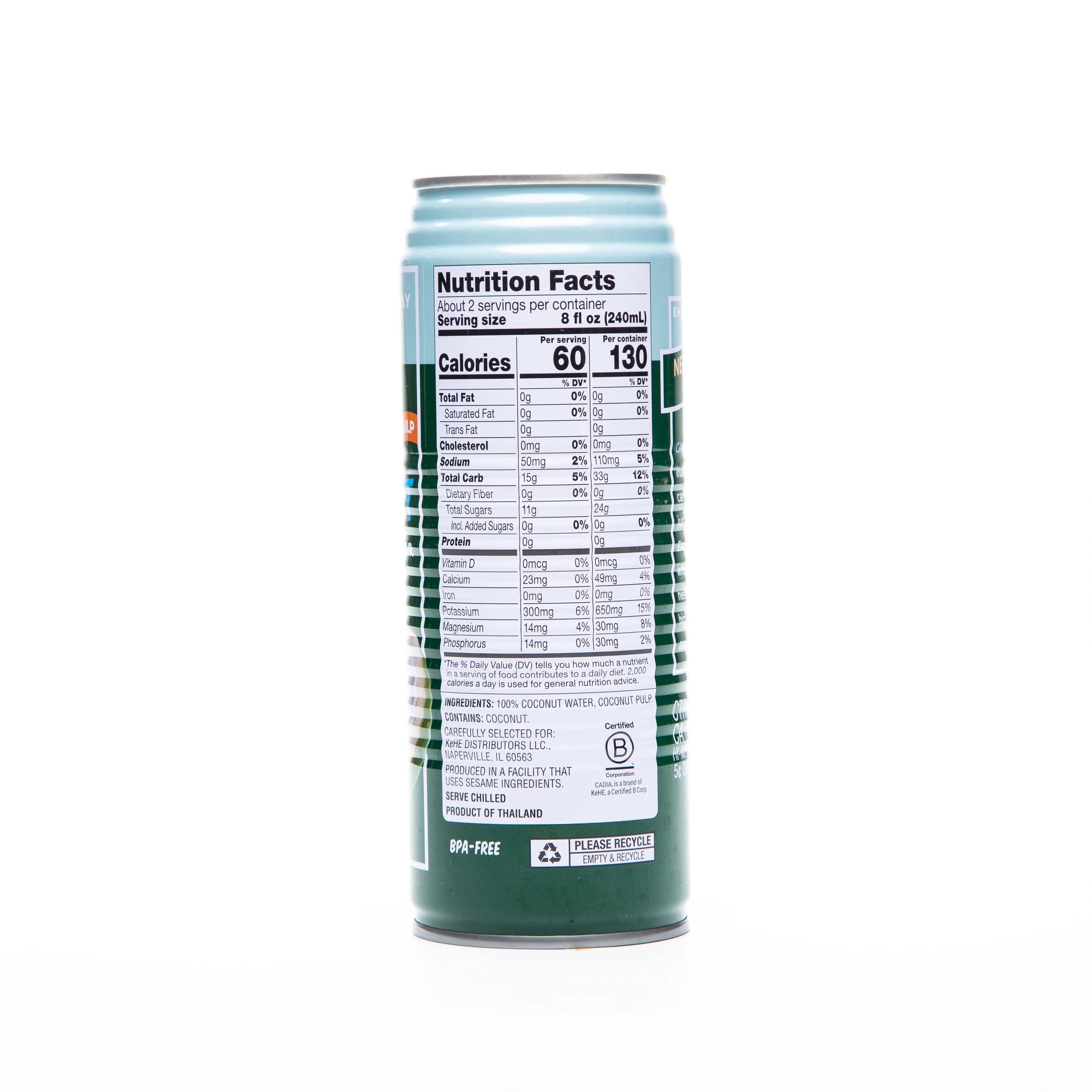 Cadia Coconut Water with Pulp 520ml - Image 4