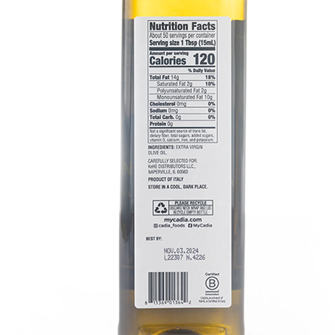 Cadia Mediterranean Extra Virgin Olive Oil 750ml - Image 2