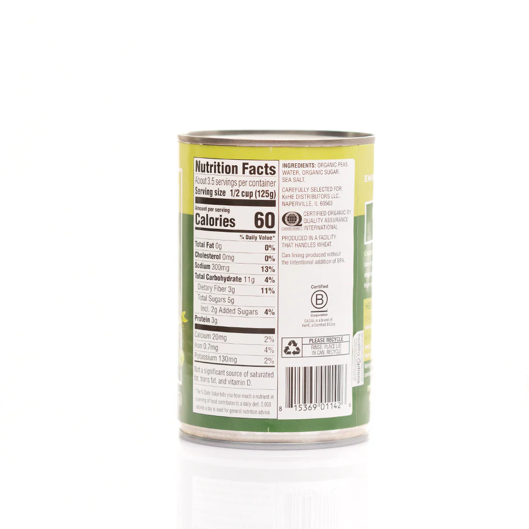 Cadia Organic Sweet Peas 425g - Image 2