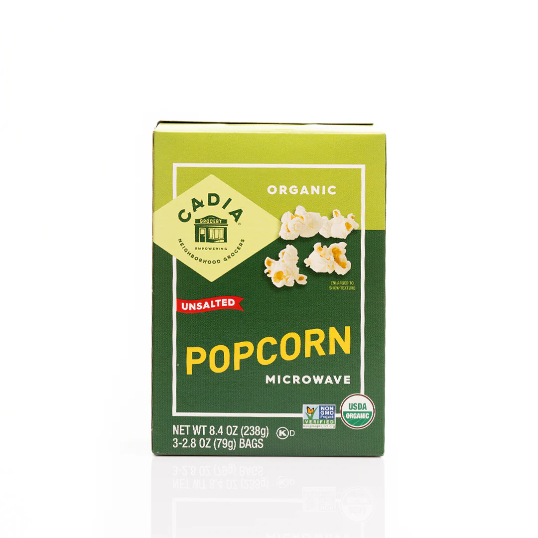 Cadia Organic Unsalted Microwave Popcorn 238g (3 x 79g bags) - Image 3