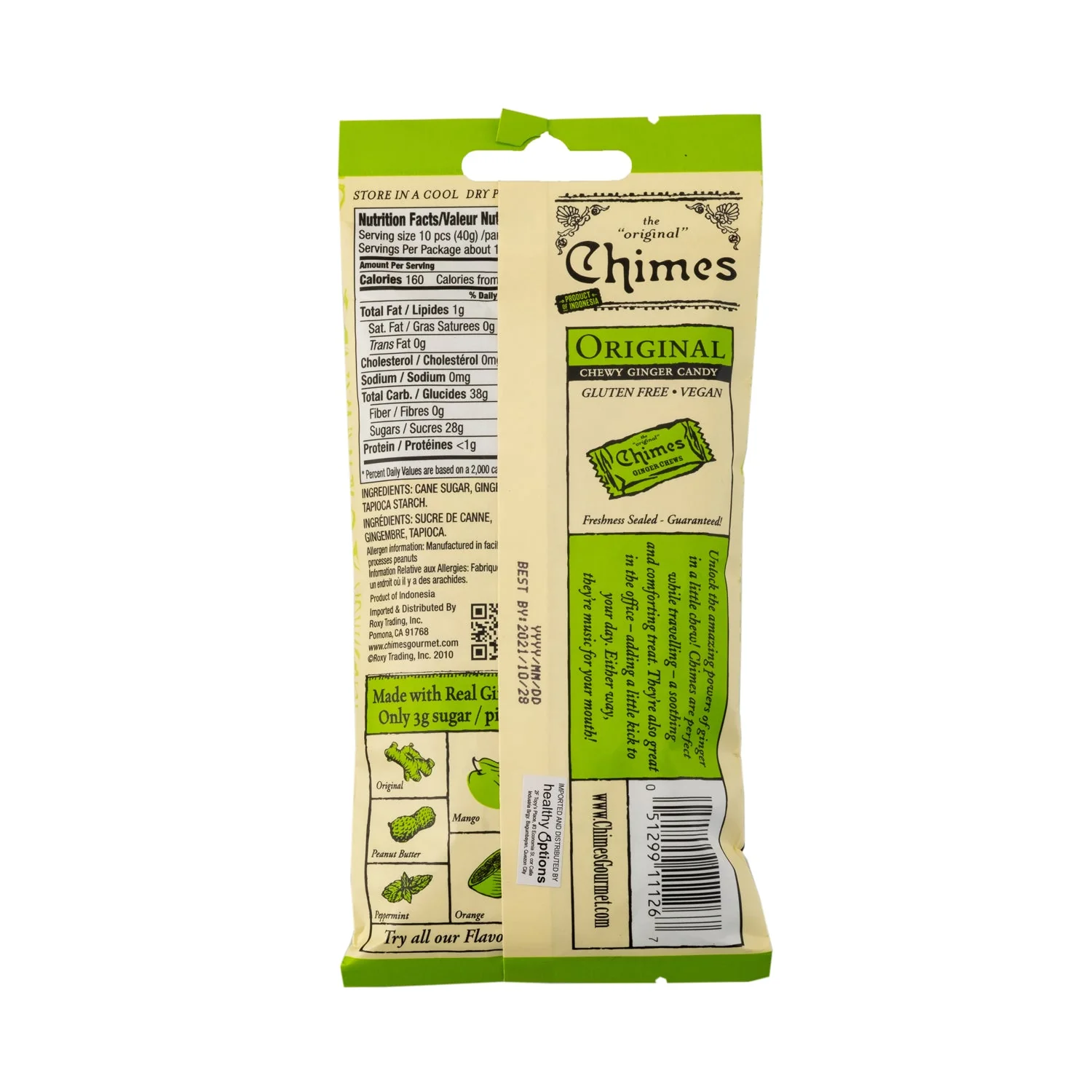 Chimes Original Ginger Chews 43g - Image 2
