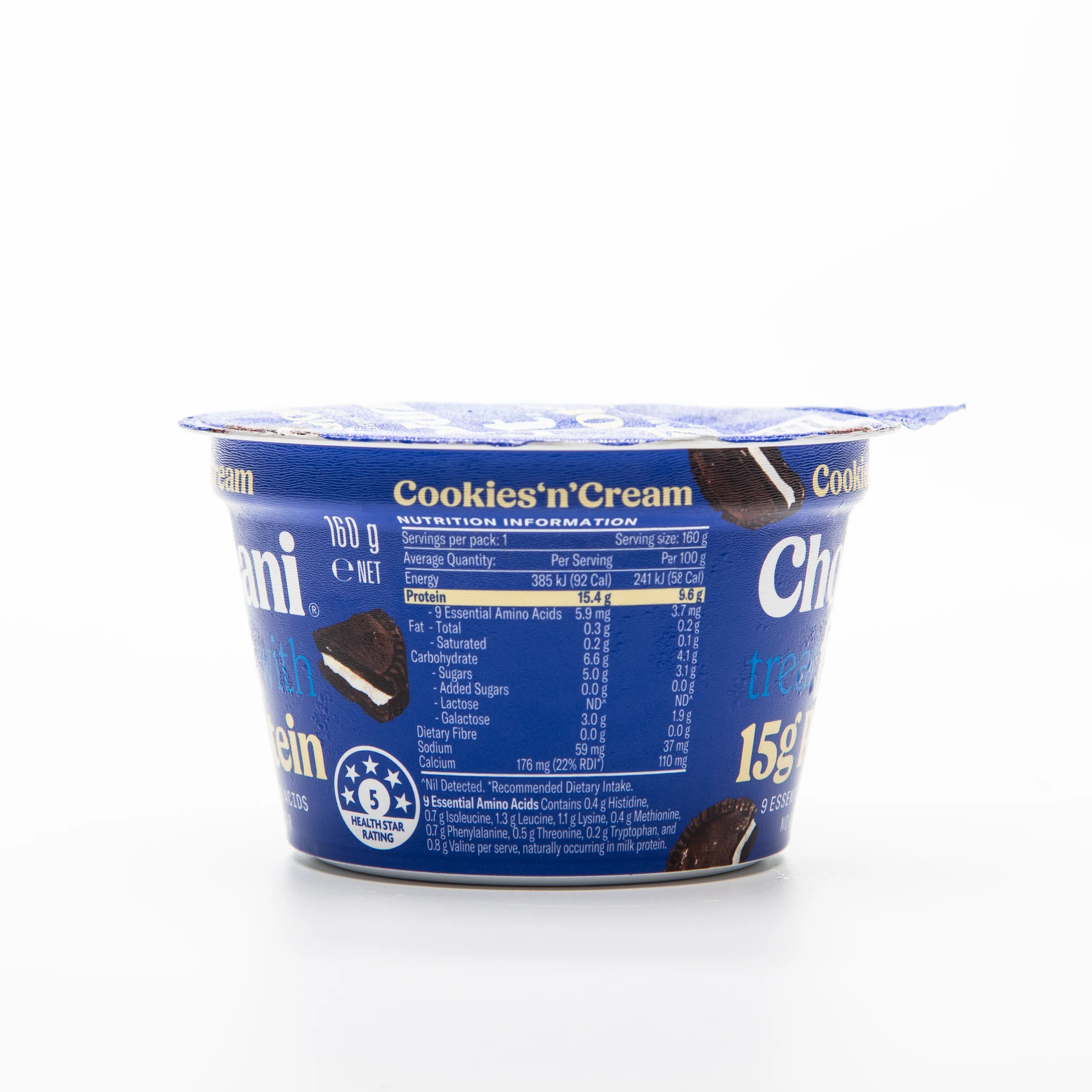 Chobani Cookies and Cream Greek Yogurt Fit (15 g Protein) – 160 g - Image 4