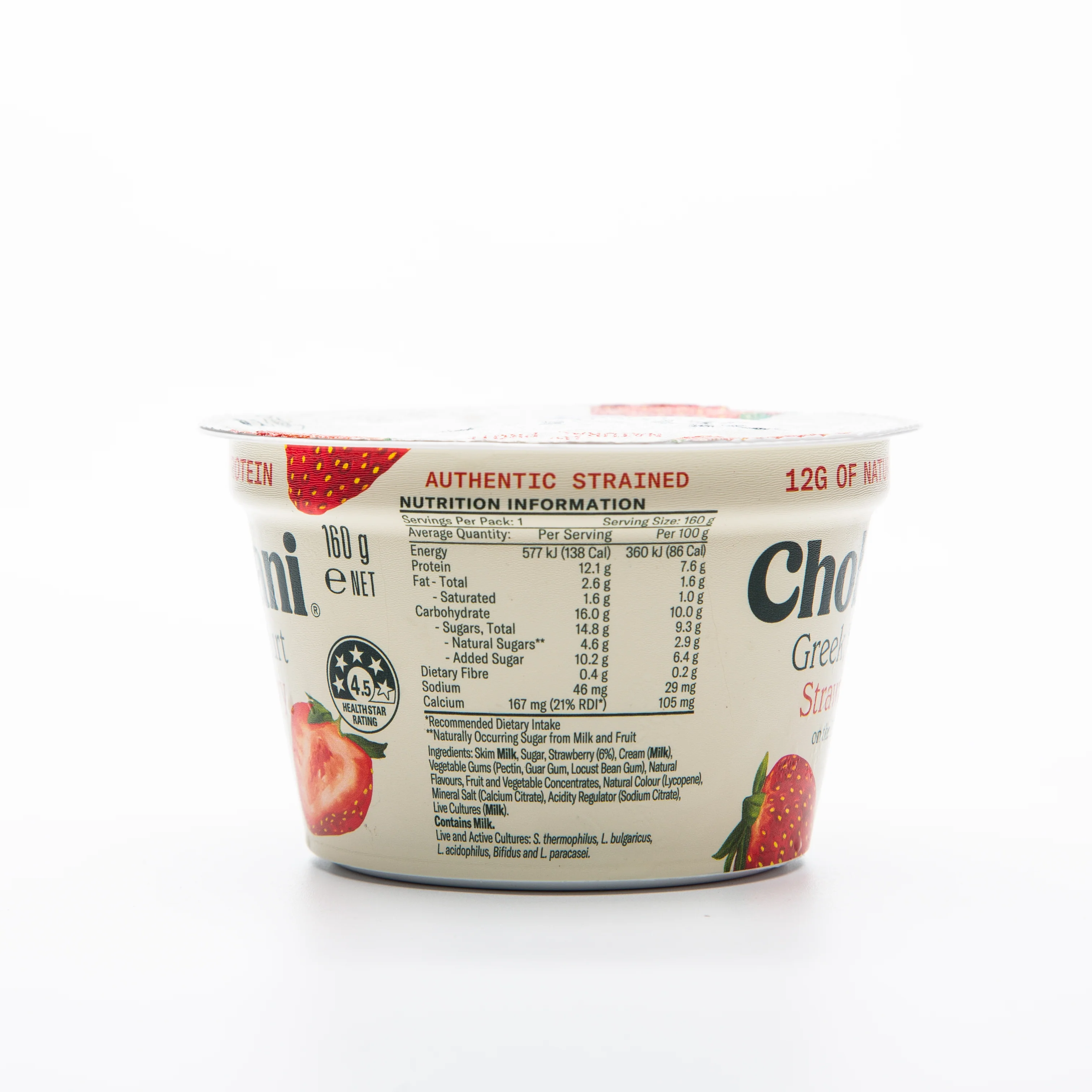 Chobani Strawberry on the Bottom Greek Yogurt 160g - Image 4