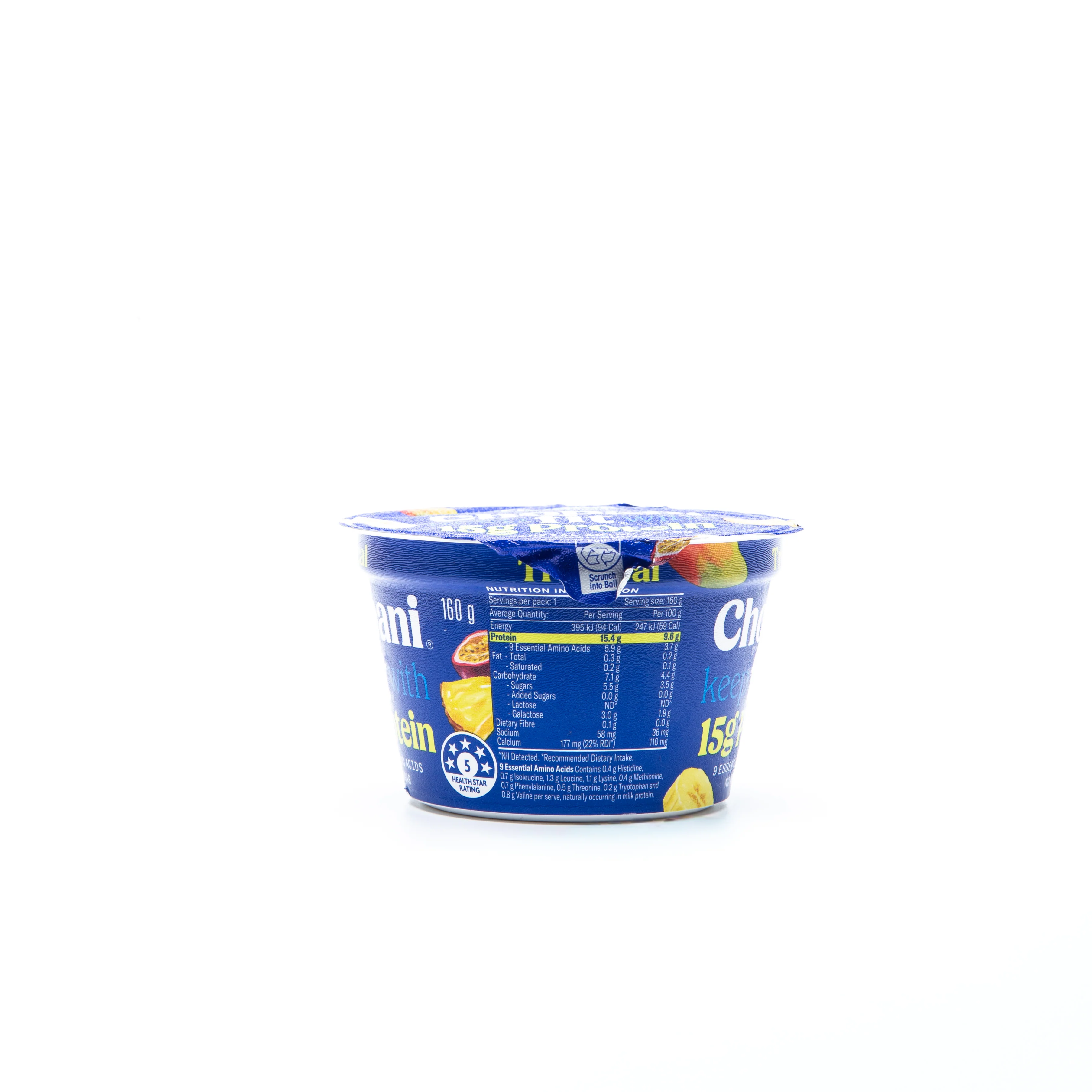 Chobani Tropical Greek Yogurt Fit (15 g Protein) – 160 g - Image 4