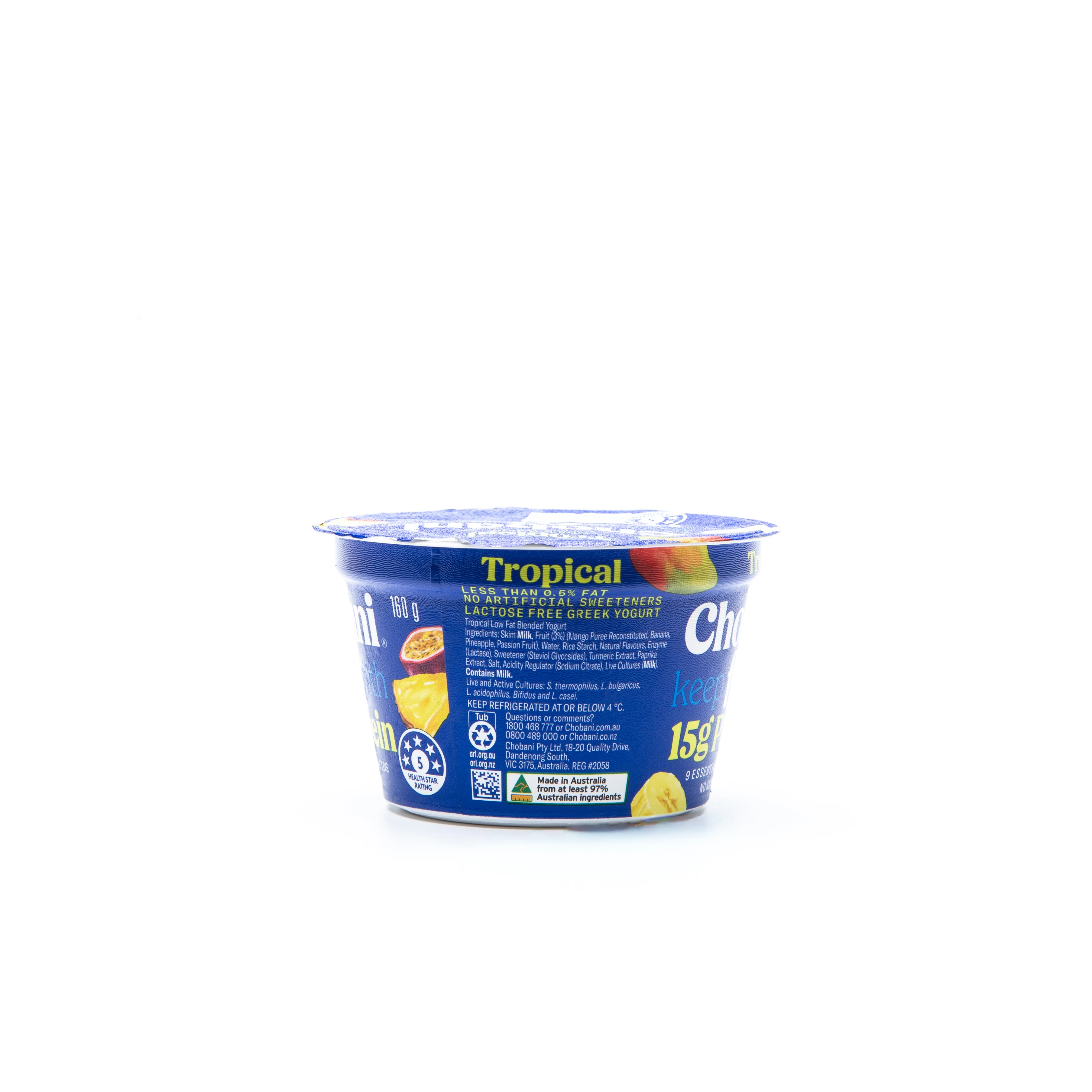 Chobani Tropical Greek Yogurt Fit (15 g Protein) – 160 g - Image 6