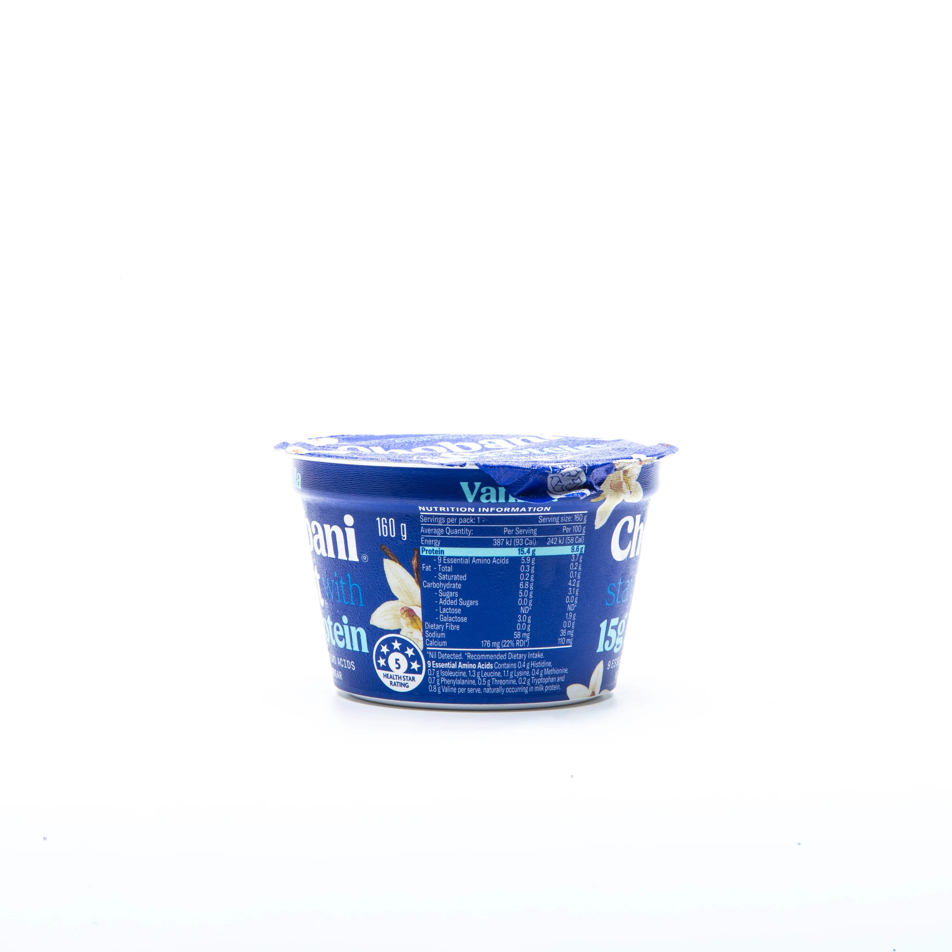 Chobani Vanilla Greek Yogurt Fit (15 g Protein) – 160 g - Image 3