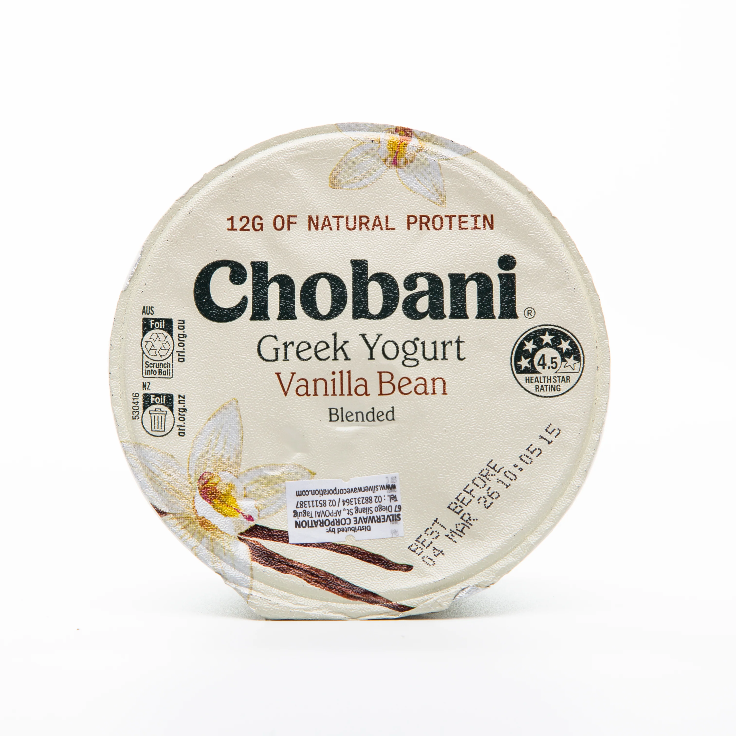Chobani Vanilla Bean Blended Greek Yogurt 160g - Image 2