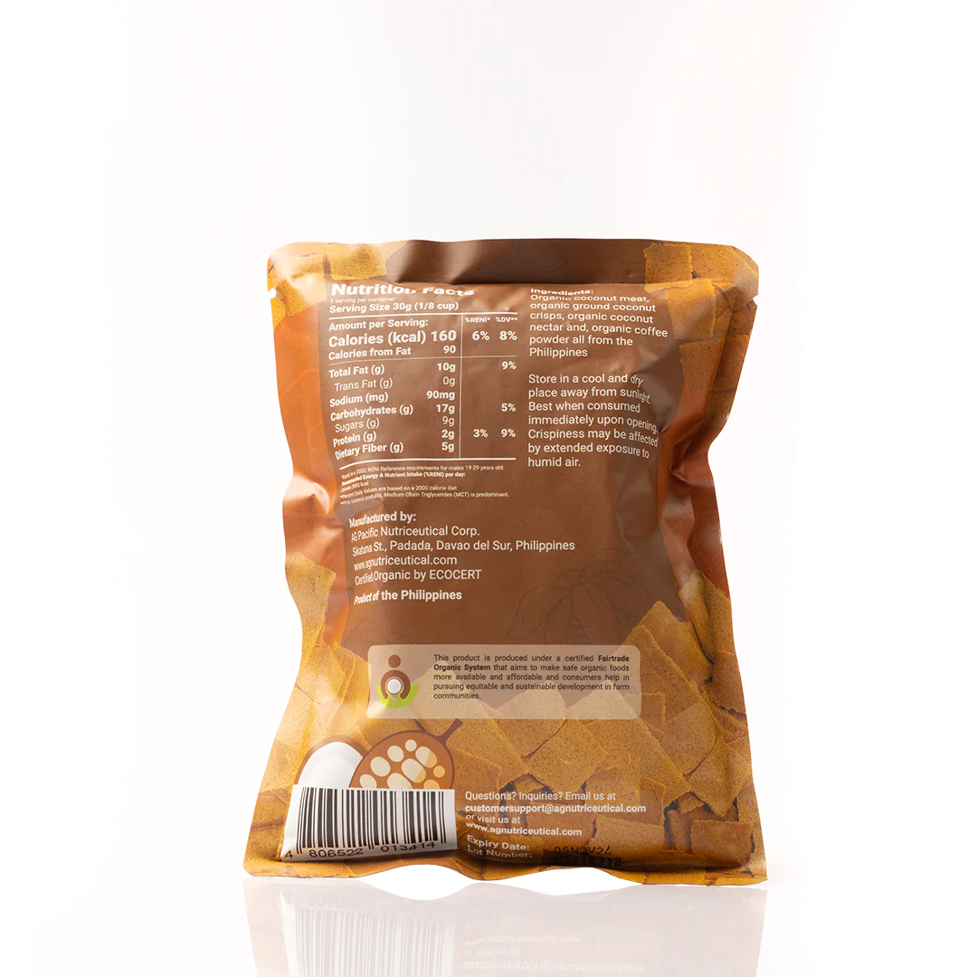 Coco Crisps Organic Baked Coconut Chips Coffee 30g - Image 2