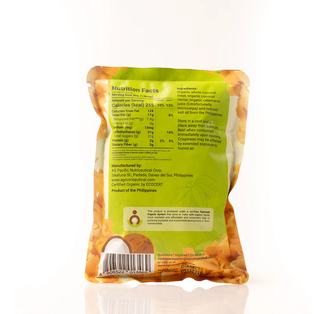 Coco Crisps Organic Baked Coconut Chips Calamansi 30g - Image 2
