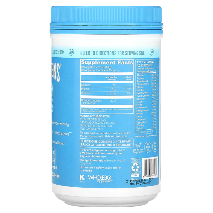 Vital Proteins Collagen Peptides Unflavored 284g - Image 2