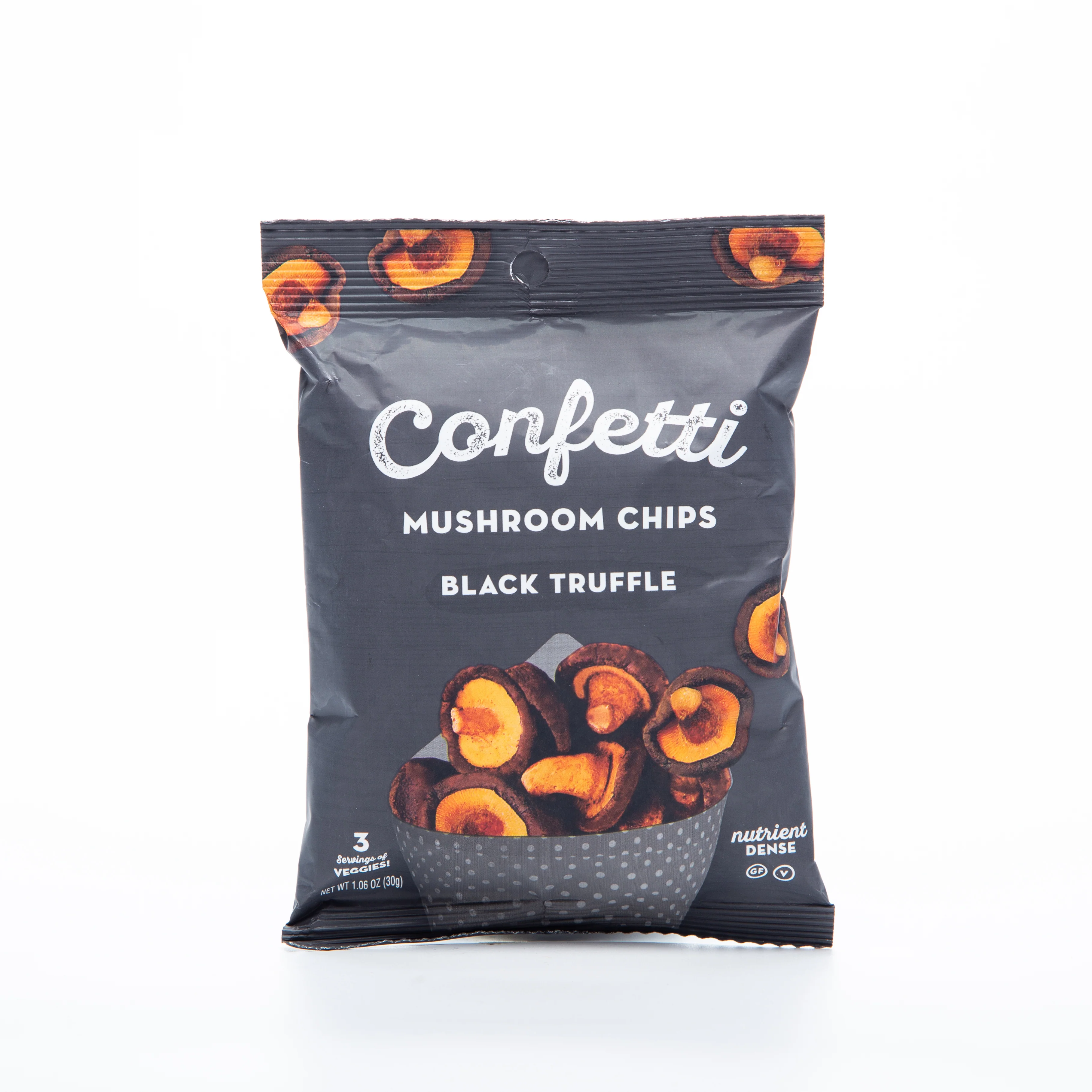 Confetti Mini Mushroom Chips Black Truffle 30g