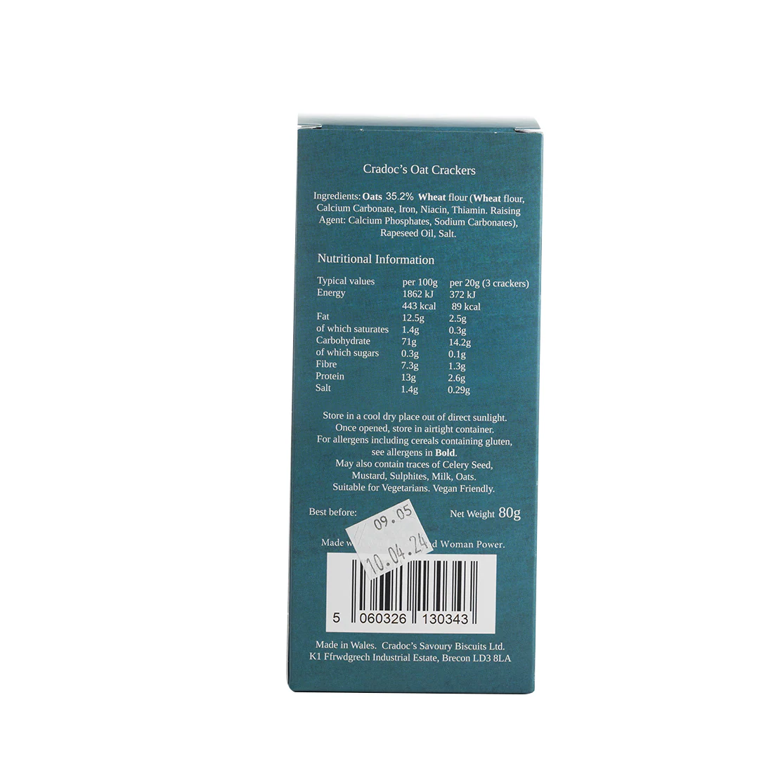 Cradoc's Oat Crackers 80g - Image 3