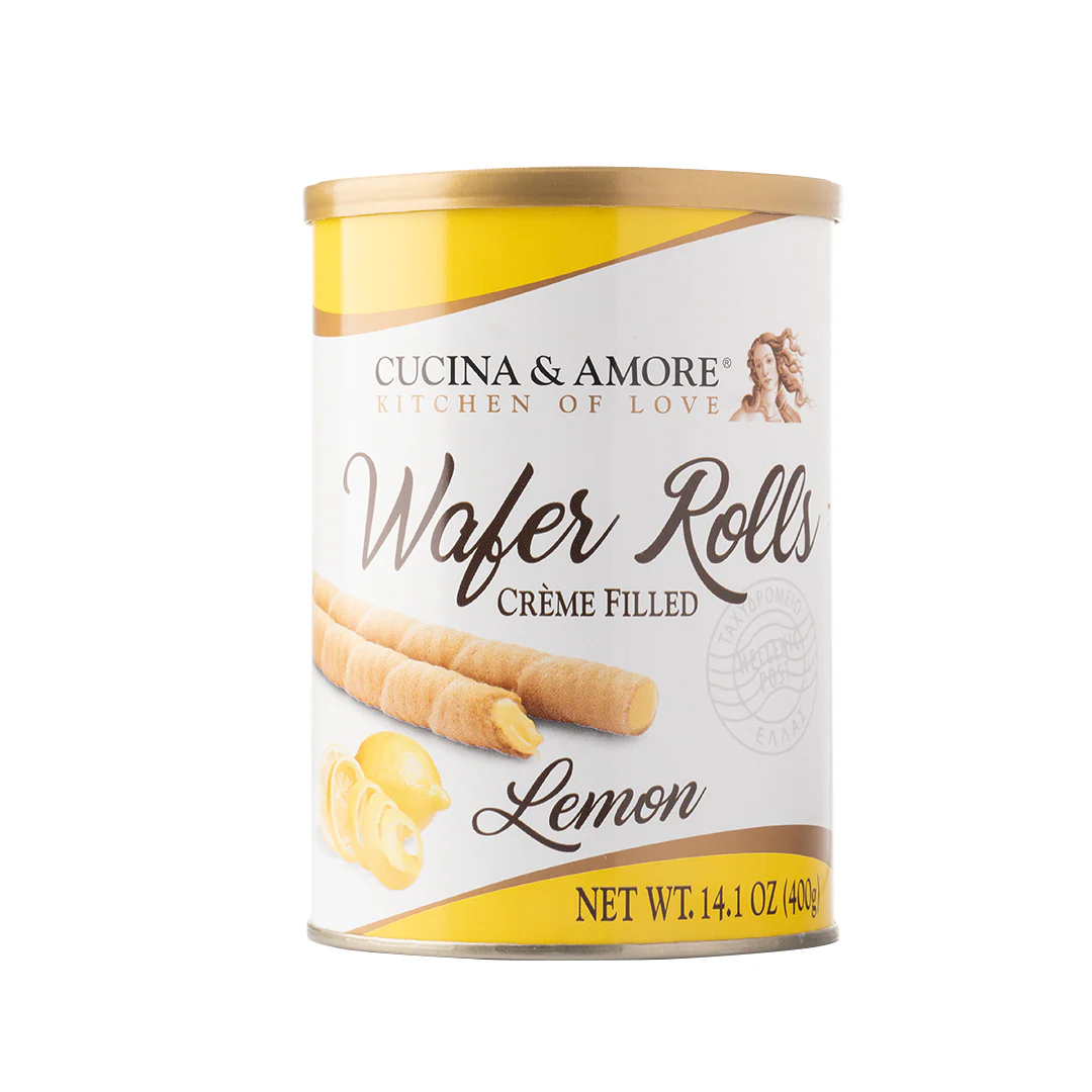 Cucina & Amore Lemon Wafer Rolls 400g