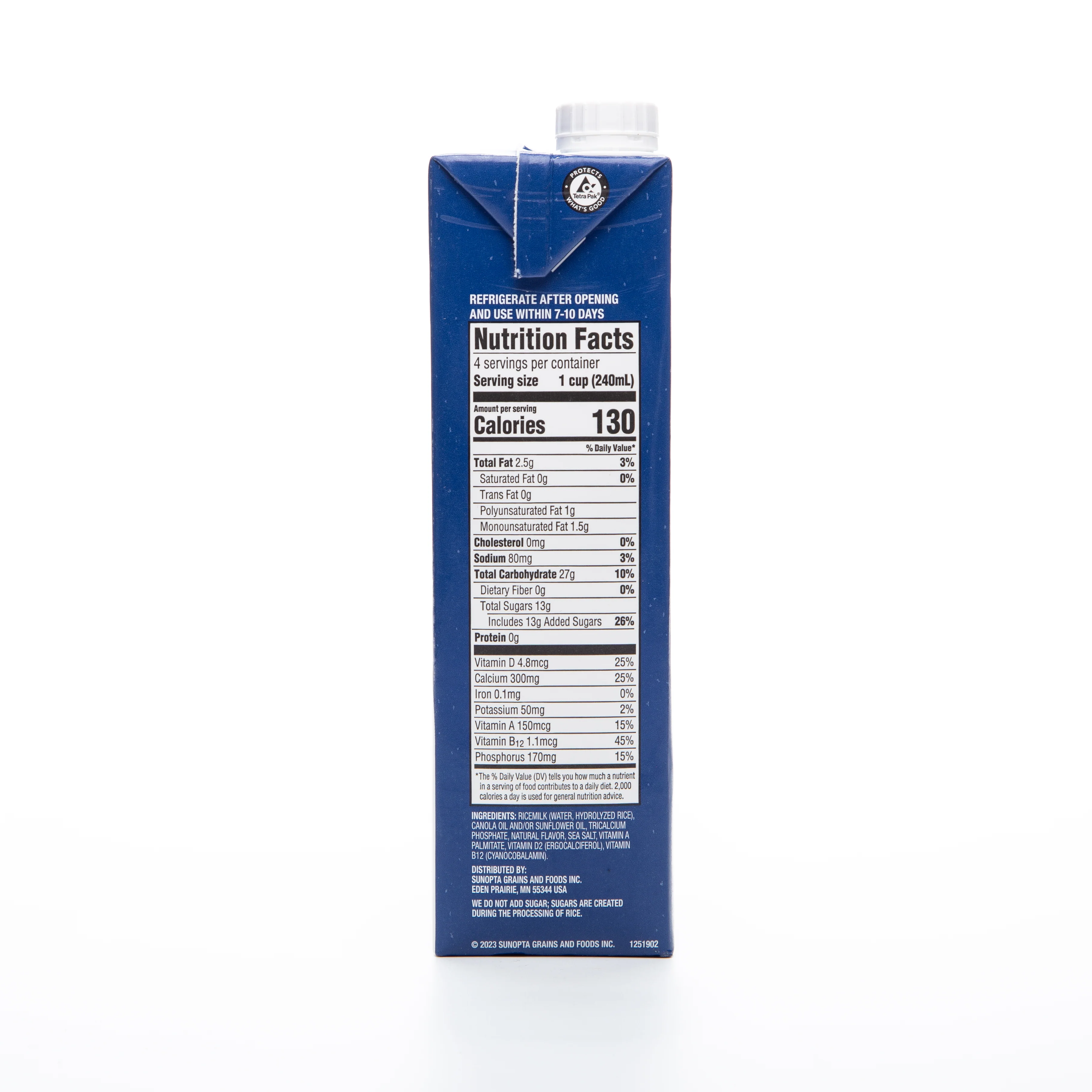 Dream Organic Vanilla Rice Milk 946ml - Image 3