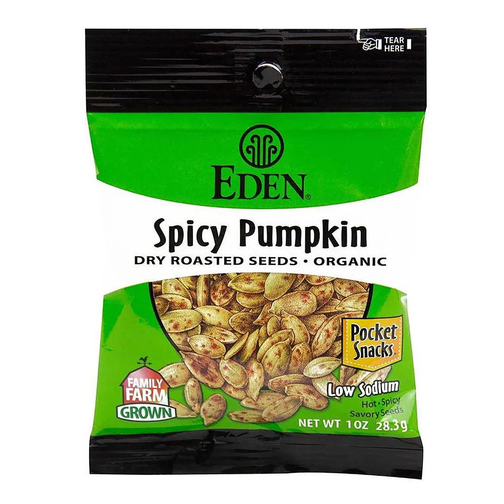Eden Dry Roasted Spicy Pumpkin Seeds 28g