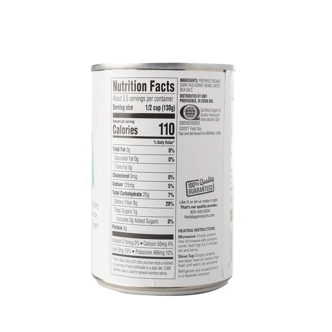 Field Day Organic Dark Red Kidney Beans 425g - Image 2