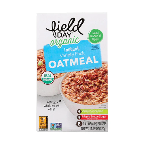 Field Day Organic Instant Variety Pack Oatmeal 320g