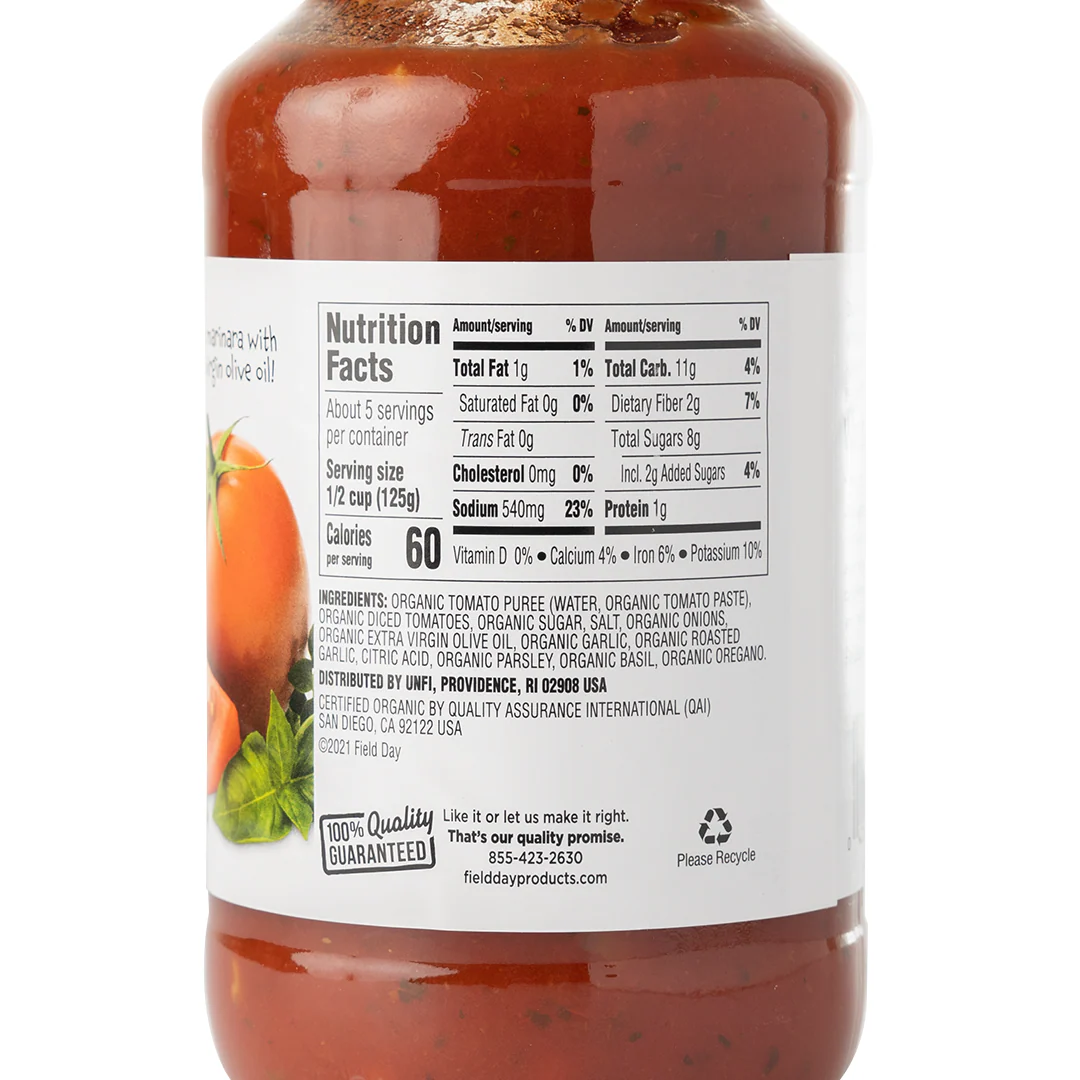 Field Day Organic Marinara Pasta Sauce 680g - Image 2