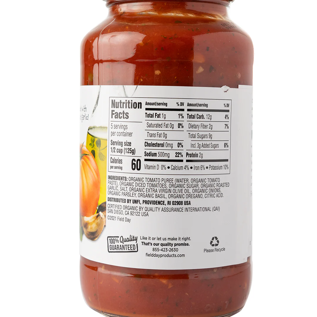 Field Day Organic Roasted Garlic Pasta Sauce 680g - Image 2