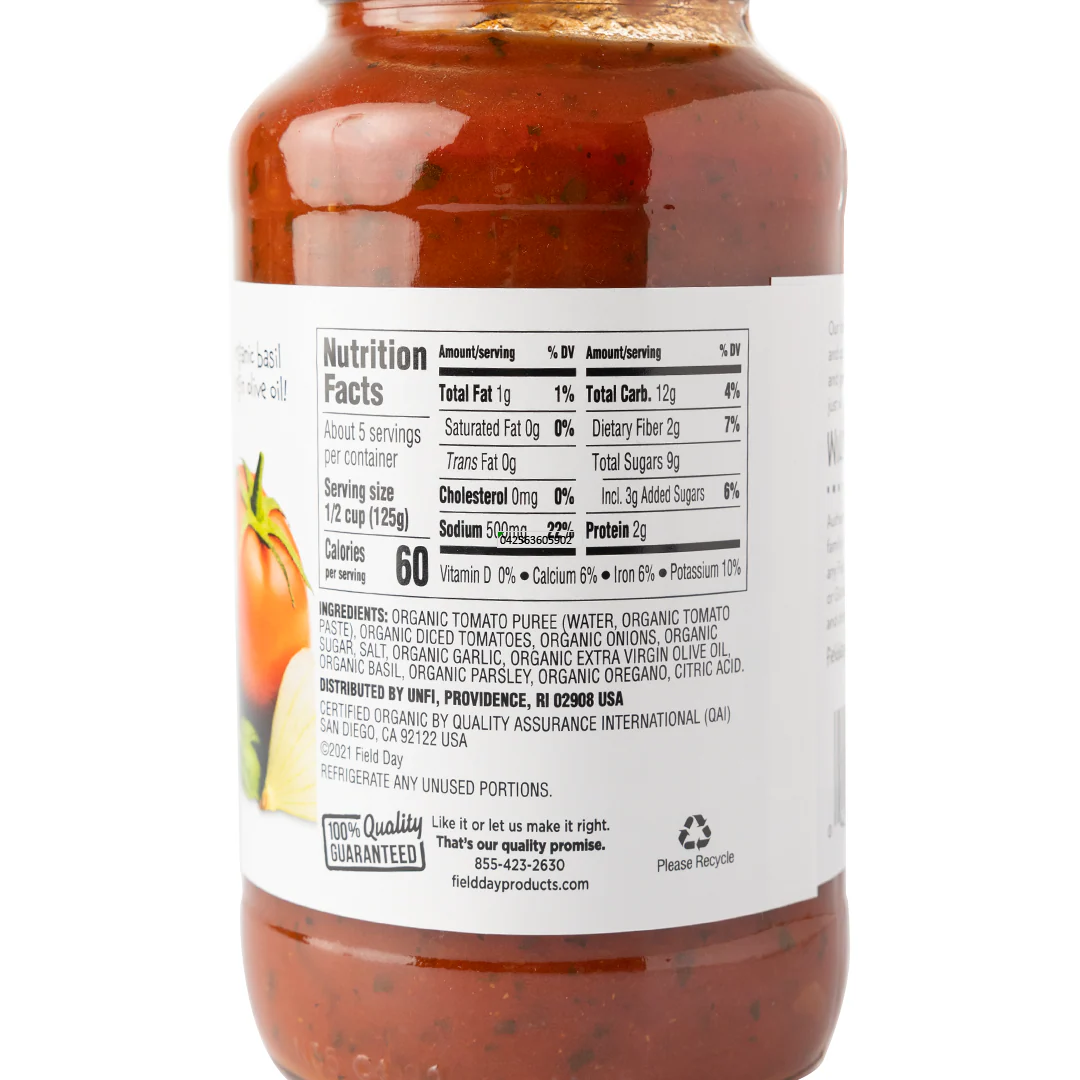 Field Day Organic Tomato Basil Pasta Sauce 680g - Image 2