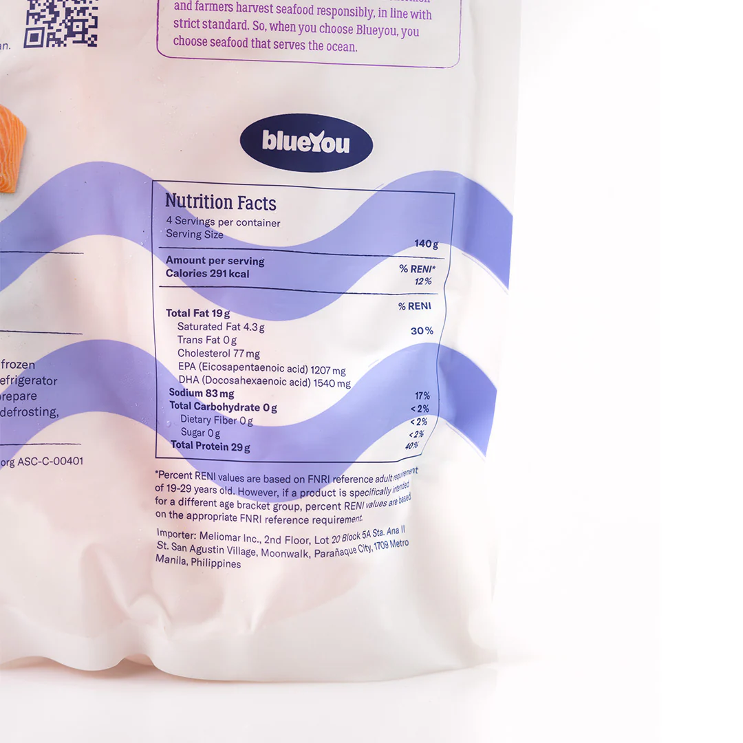 Frozen Blueyou Atlantic Salmon 560g (4pcs) - Image 3