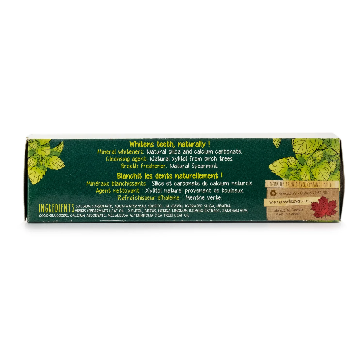 Green Beaver Spearmint Fluoride-free Toothpaste 75ml - Image 2