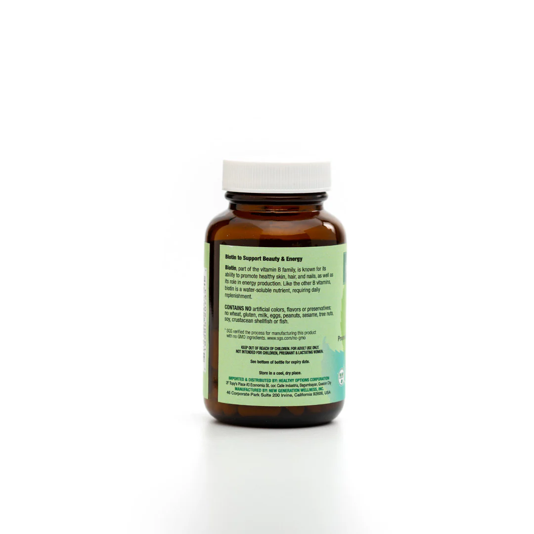 Healthy Options Biotin 500mcg 90 Capsules - Image 4